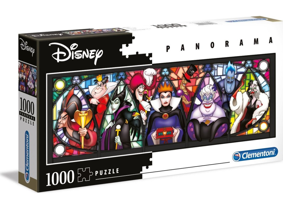 CLEMENTONI Panoramatické puzzle Disney zloduchové 1000 dielikov