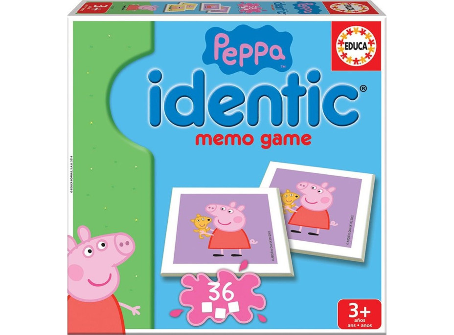 EDUCA Pexeso Prasiatko Peppa 36 kartičiek