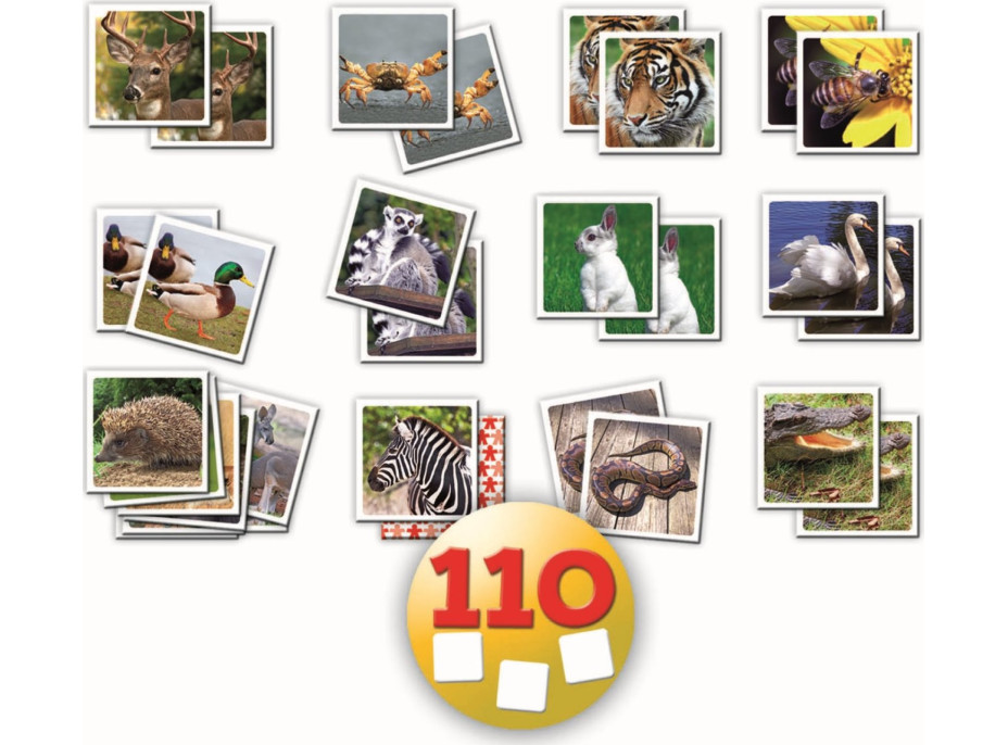 EDUCA Pexeso Zvieratá 110 kartičiek