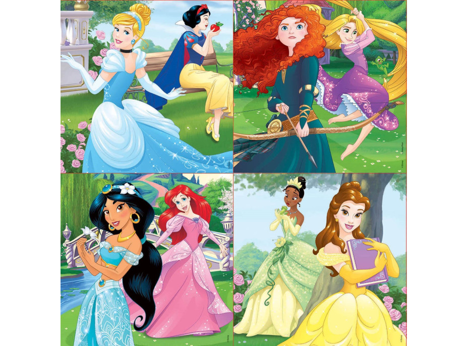 EDUCA Puzzle Disney princeznej 4v1 (12,16,20,25 dielikov)