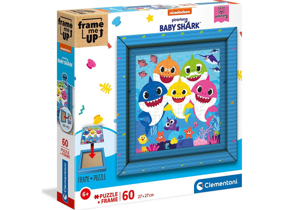 CLEMENTONI Puzzle Frame Me Up Baby Shark 60 dielikov