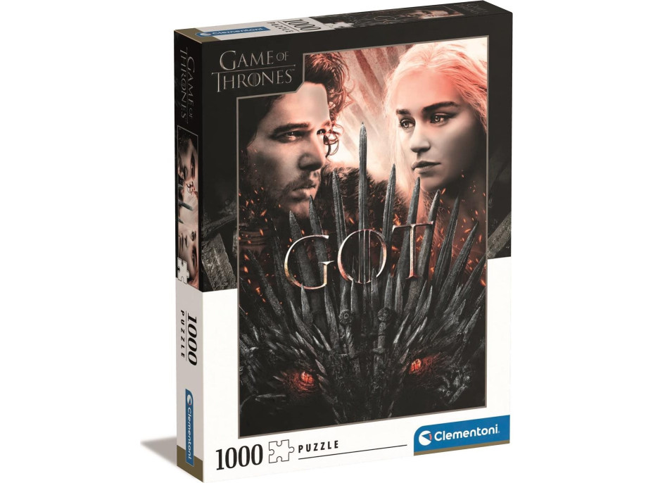 CLEMENTONI Puzzle Hra o tróny: Jon a Daenerys 1000 dielikov