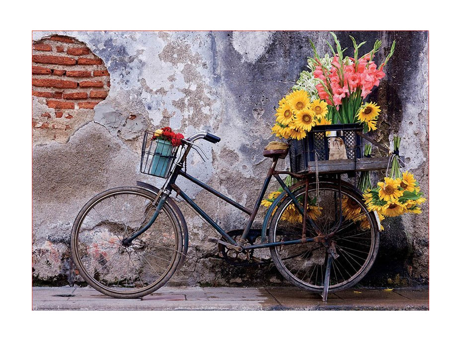EDUCA Puzzle Bicykel s kvetinami 500 dielikov
