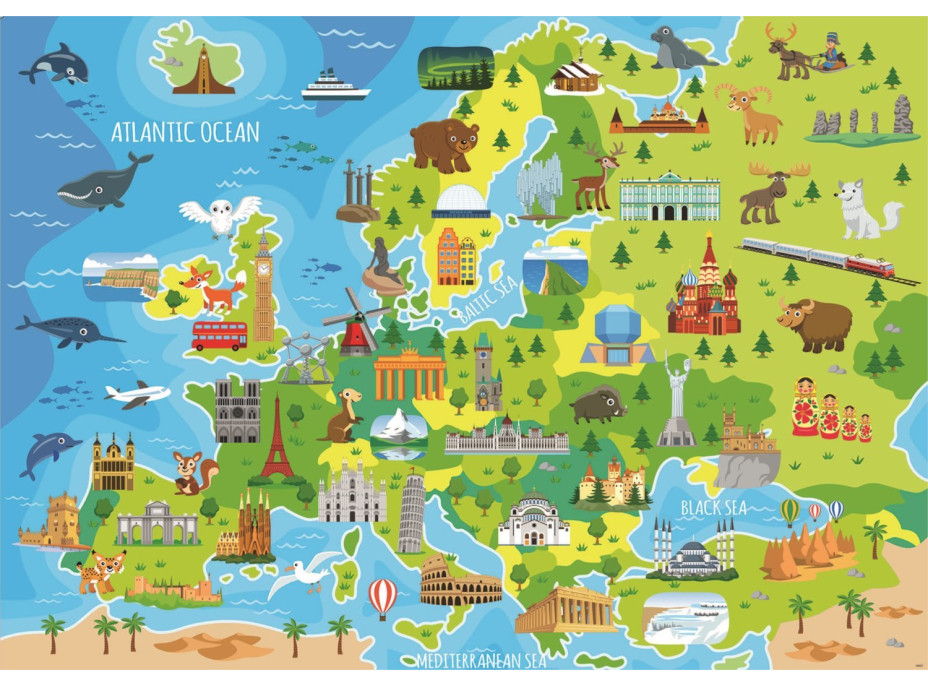 EDUCA Puzzle Mapa Európy 150 dielikov