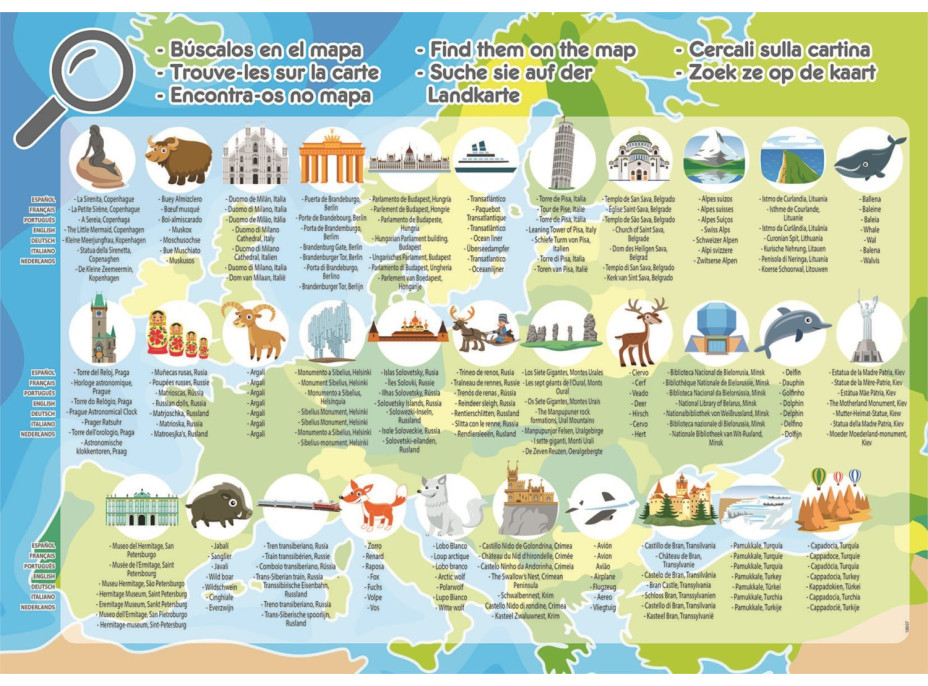 EDUCA Puzzle Mapa Európy 150 dielikov