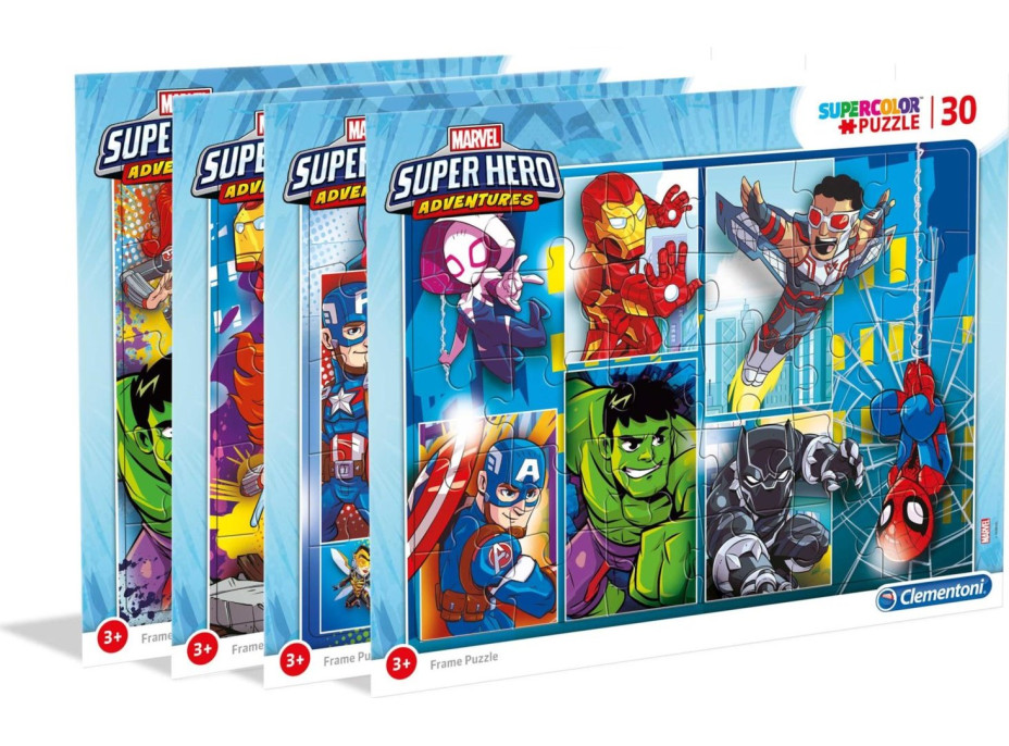 CLEMENTONI Puzzle Marvel Super Hero Adventures: Do akcie 30 dielikov