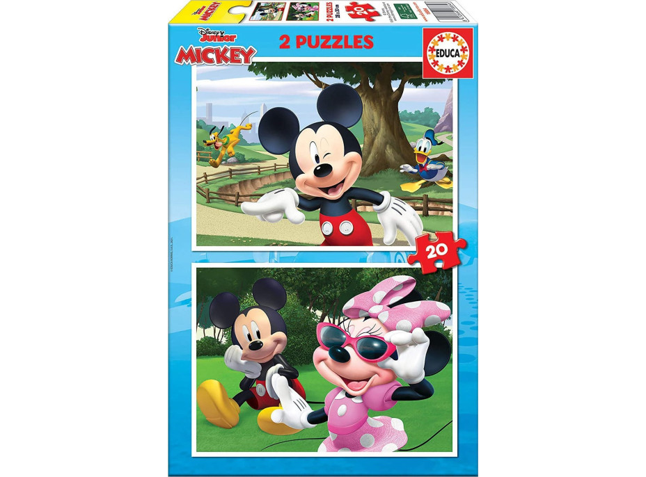 EDUCA Puzzle Mickey a priatelia 2x20 dielikov