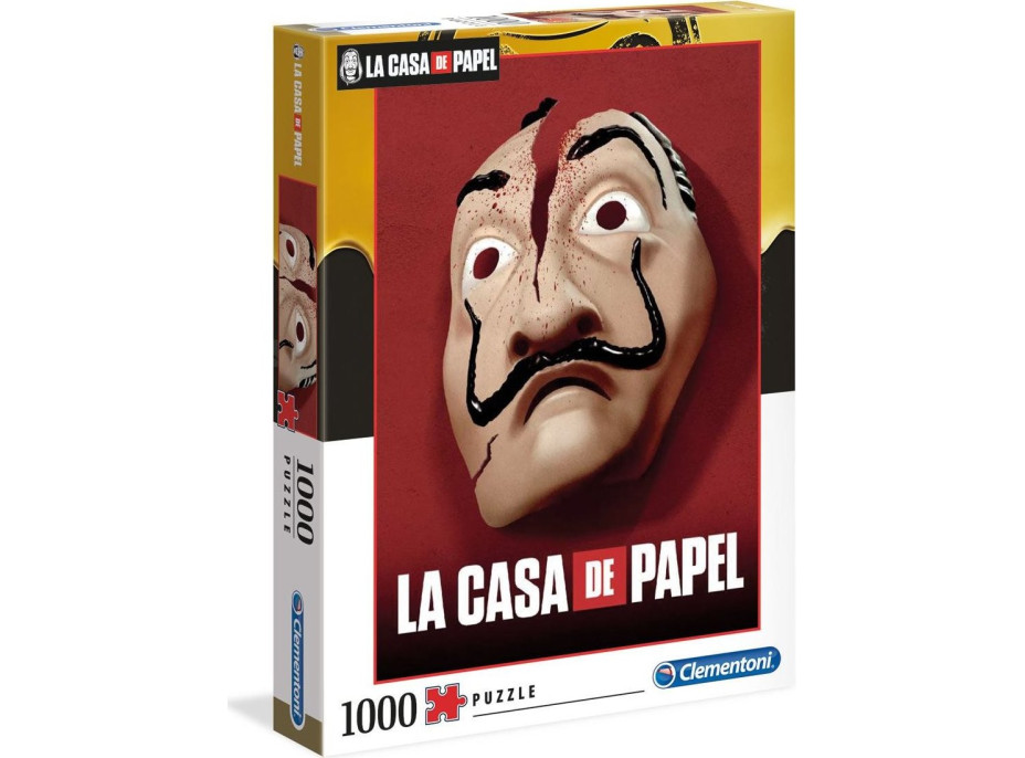 CLEMENTONI Puzzle Netflix: Papierový dom - Maska 1000 dielikov