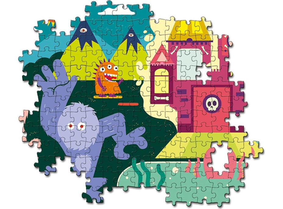 CLEMENTONI Svietiace puzzle Príšerky 104 dielikov