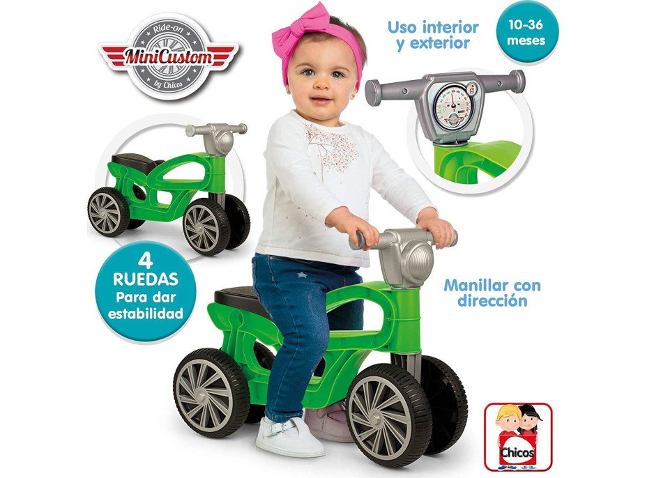 CHICOS Odrážadlo Mini Custom zelené