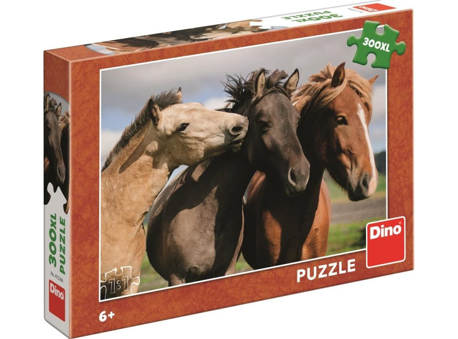 DINO Puzzle Farebné kone XXL 300 dielikov