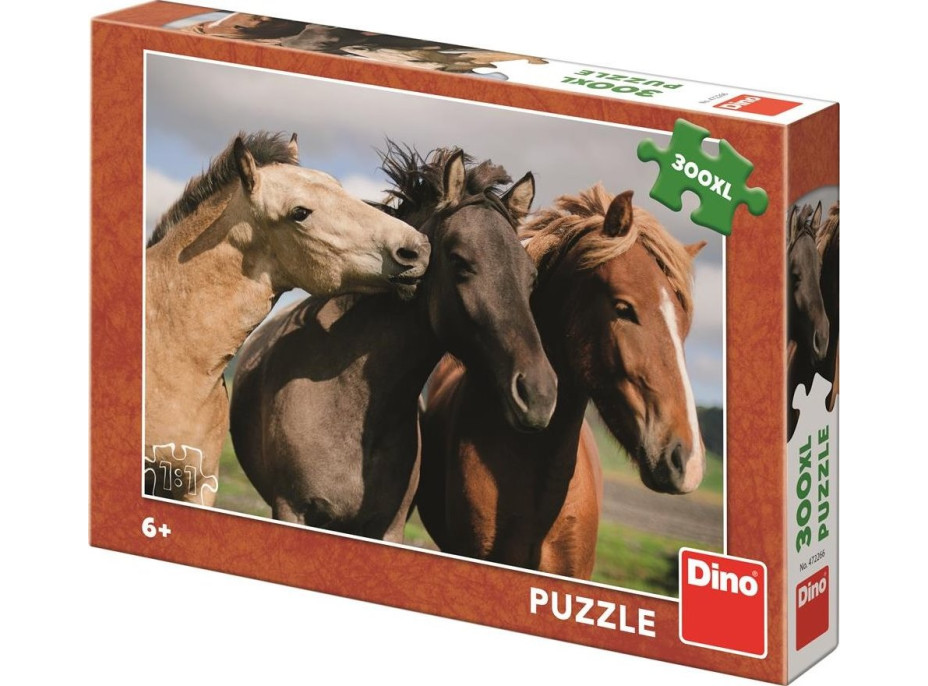 DINO Puzzle Farebné kone XXL 300 dielikov