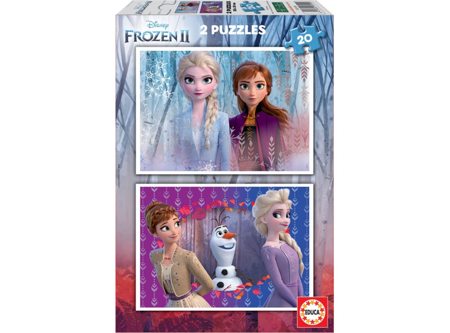 EDUCA Puzzle Ľadové kráľovstvo 2, 2x20 dielikov