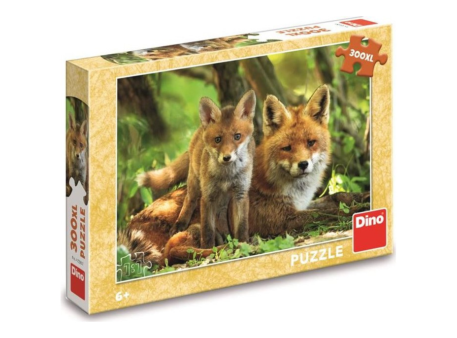 DINO Puzzle Líška s mláďatkom XL 300 dielikov