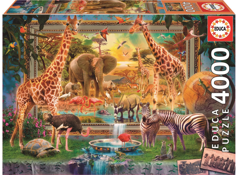 EDUCA Puzzle Savana ožíva 4000 dielikov