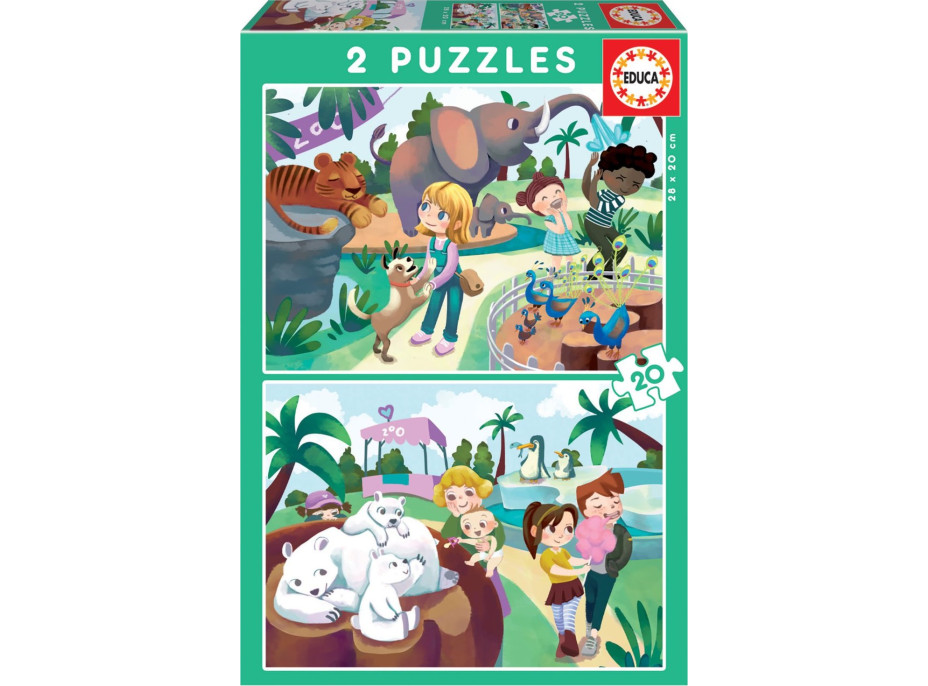 EDUCA Puzzle V Zoo 2x20 dielikov