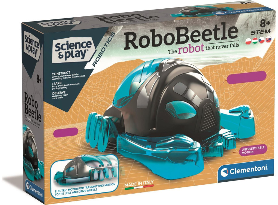 CLEMENTONI Science&Play Robotics: RoboBeetle - robot, ktorý nikdy nespadne