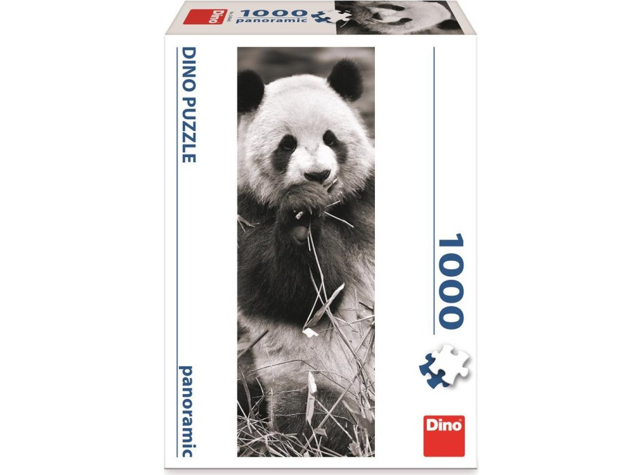 DINO Vertikálne puzzle Panda v tráve 1000 dielikov