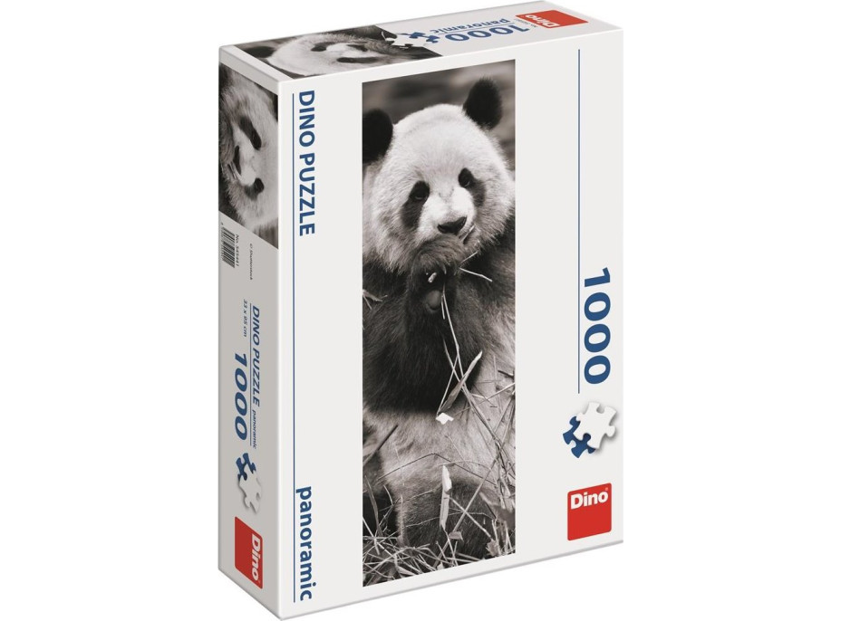 DINO Vertikálne puzzle Panda v tráve 1000 dielikov