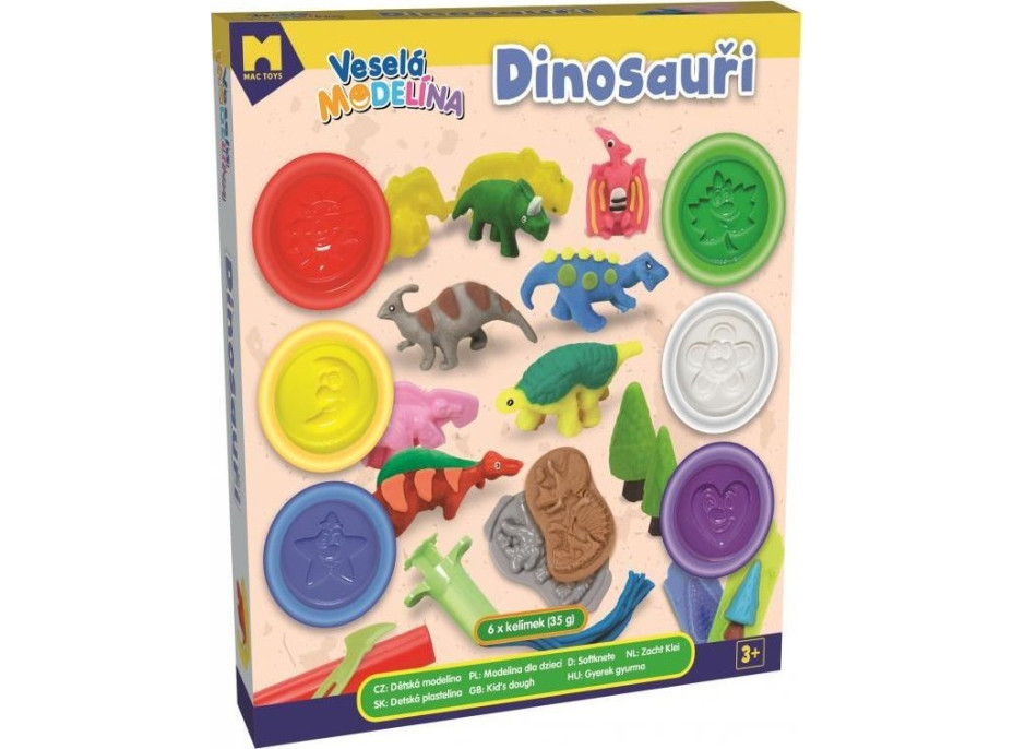 MAC TOYS Veselá modelína Dinosaury