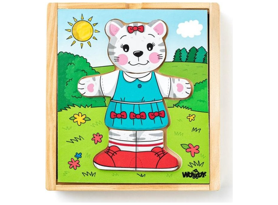 WOODY Obliekanie - Mačička