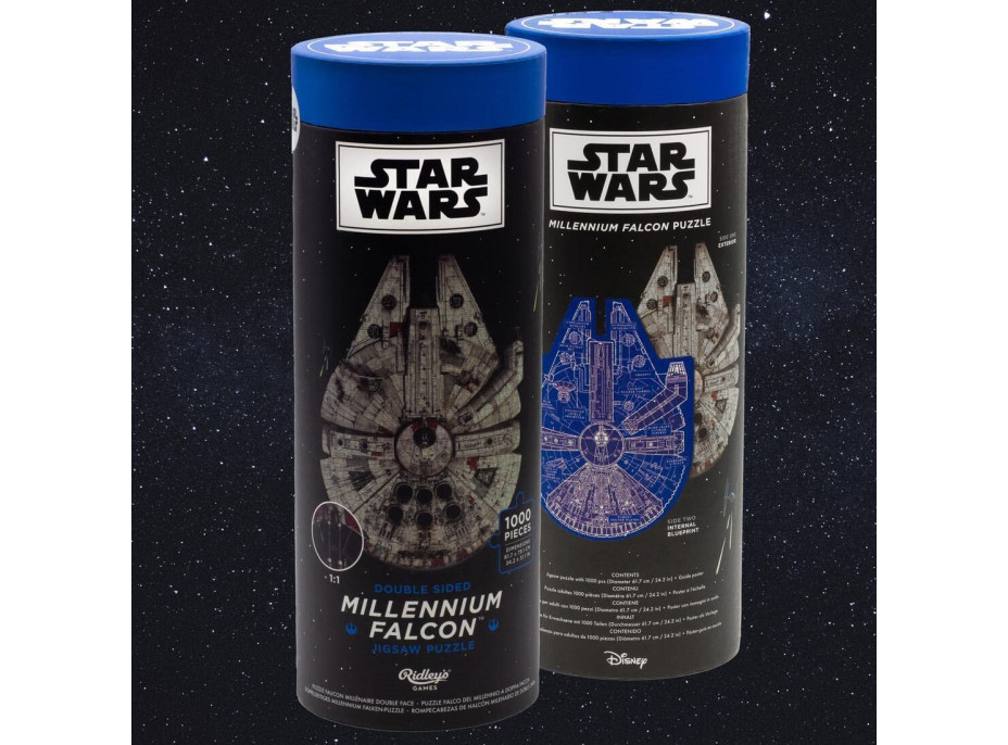 RIDLEY&#39;S GAMES Obojstranné tvarové puzzle Star Wars: Millennium Falcon 1000 dielikov