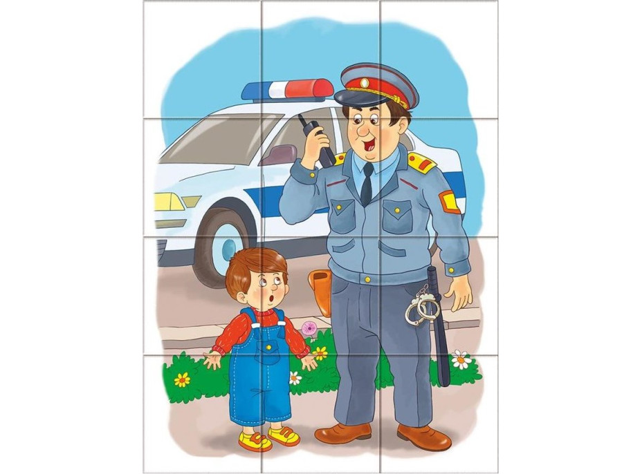 DINO Obrázkové kocky Povolanie, 12 kociek