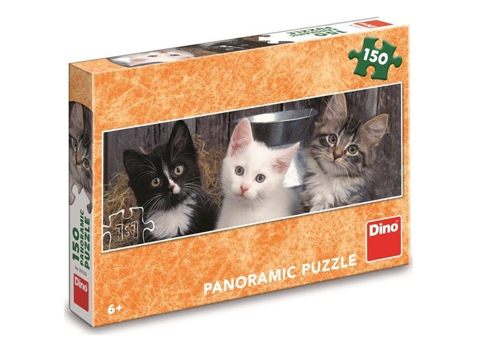 DINO Panoramatické puzzle Tri mačiatka 150 dielikov