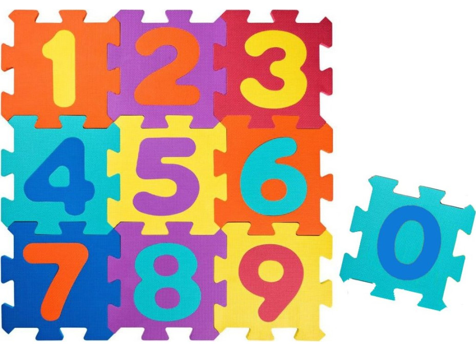 PLASTICA Penové puzzle Číslice (28,5x28,5)