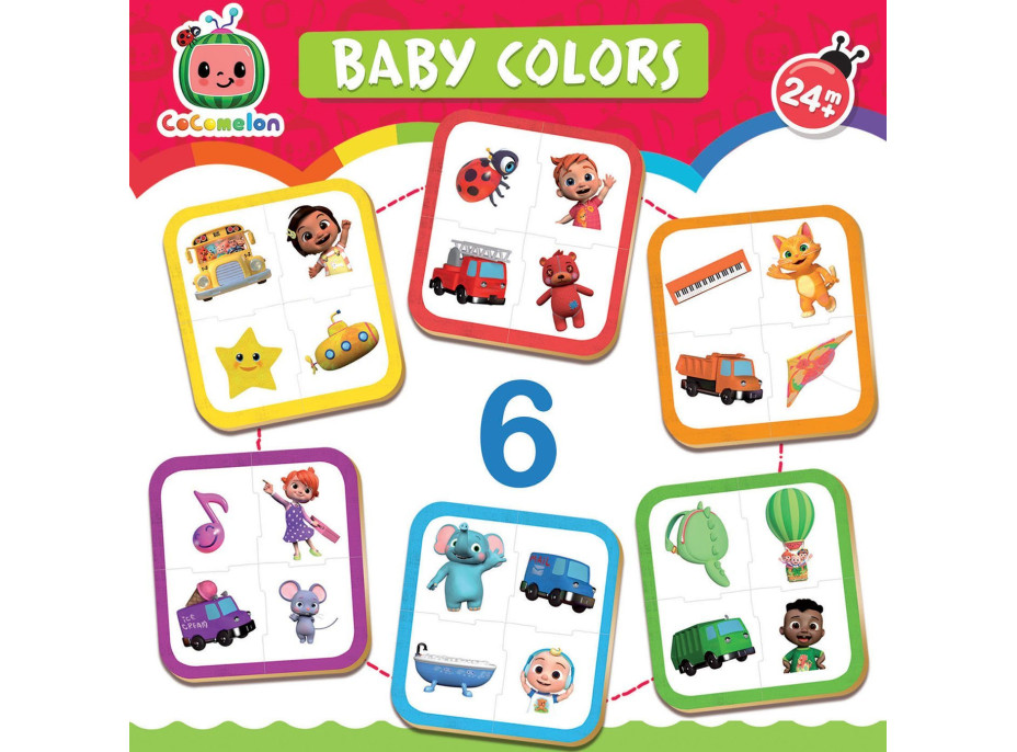 EDUCA Baby puzzle CoComelon: Poznávaj farby 6x4 dieliky