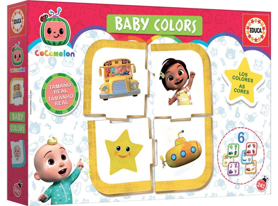 EDUCA Baby puzzle CoComelon: Poznávaj farby 6x4 dieliky