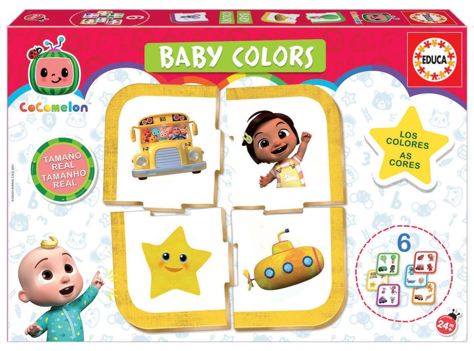 EDUCA Baby puzzle CoComelon: Poznávaj farby 6x4 dieliky