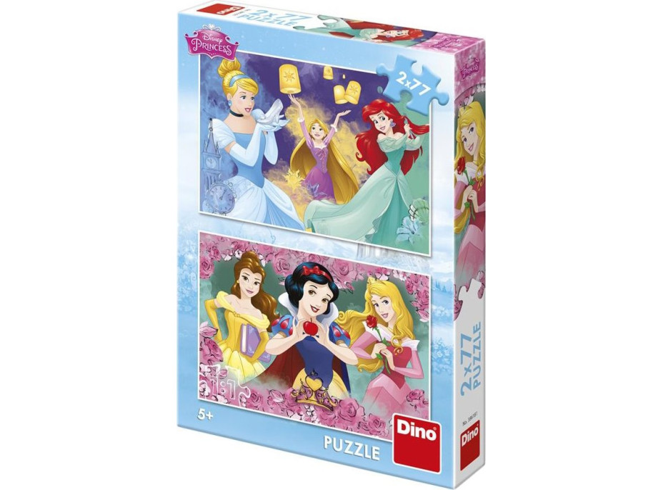 DINO Puzzle Disney princeznej 2x77 dielikov