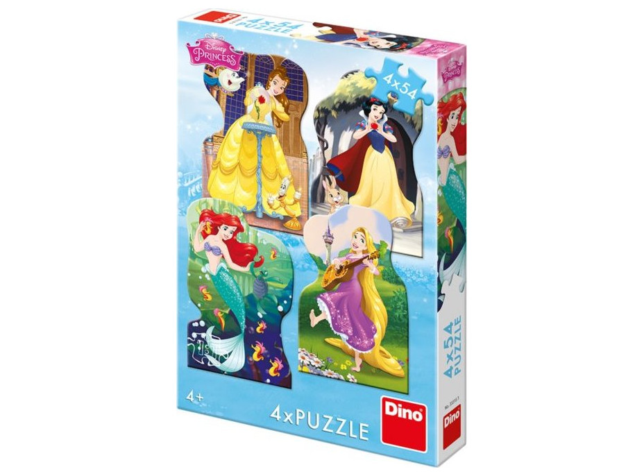 DINO Puzzle Disney princeznej 4x54 dielikov