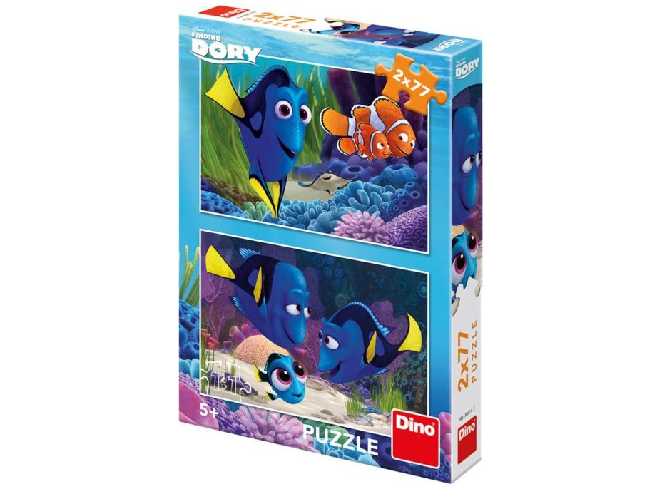 DINO Puzzle Hľadá sa Dory 2x77 dielikov