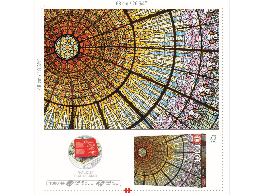 EDUCA Puzzle Palác katalánskej hudby, Barcelona 1000 dielikov