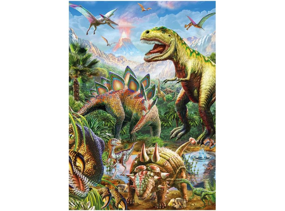 Svietiace puzzle Svet dinosaurov XL 100 dielikov