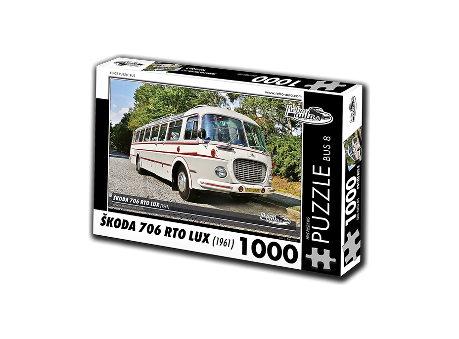 RETRO-AUTA Puzzle BUS č. 8 Škoda 706 RTO LUX (1961) 1000 dielikov