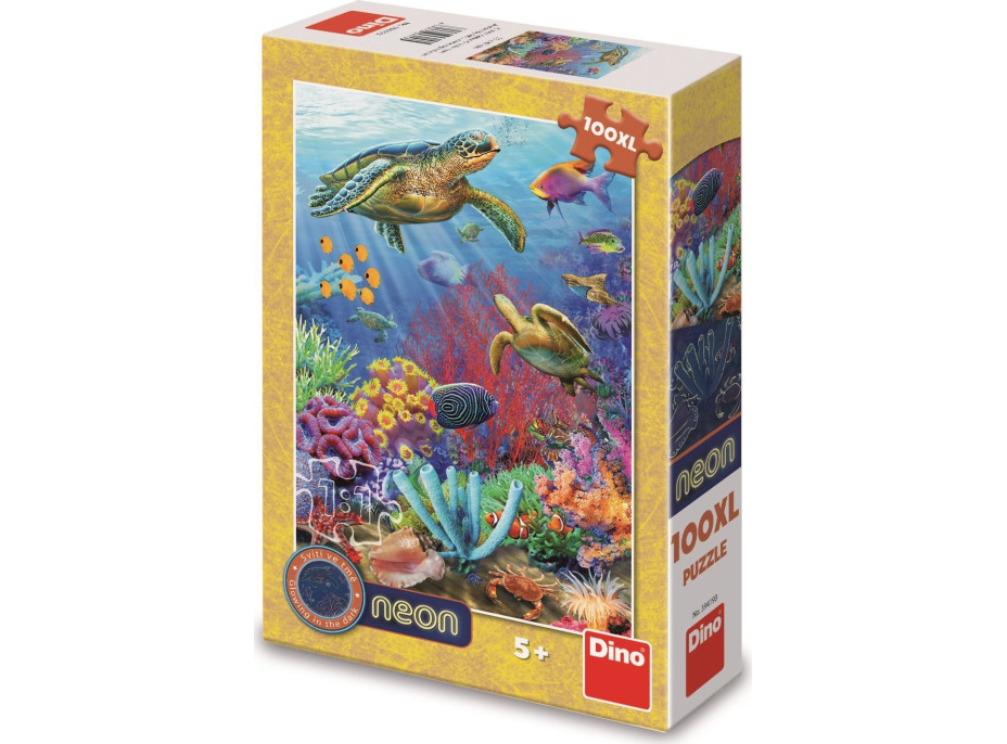 DINO Svietiace puzzle Podmorský svet XL 100 dielikov