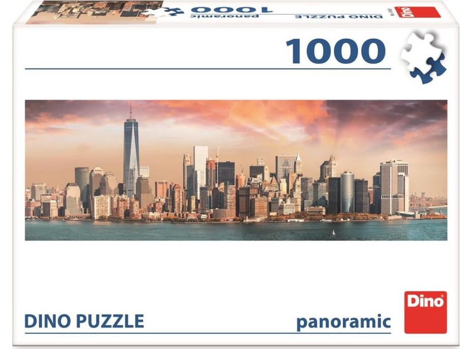 DINO Panoramatické puzzle Manhattan za súmraku, New York 1000 dielikov