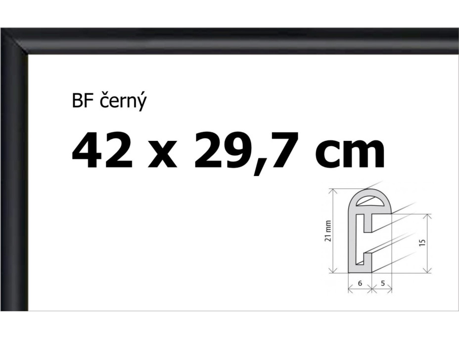 BFHM Plastový rám na puzzle 42x29, 7cm A3 - čierny