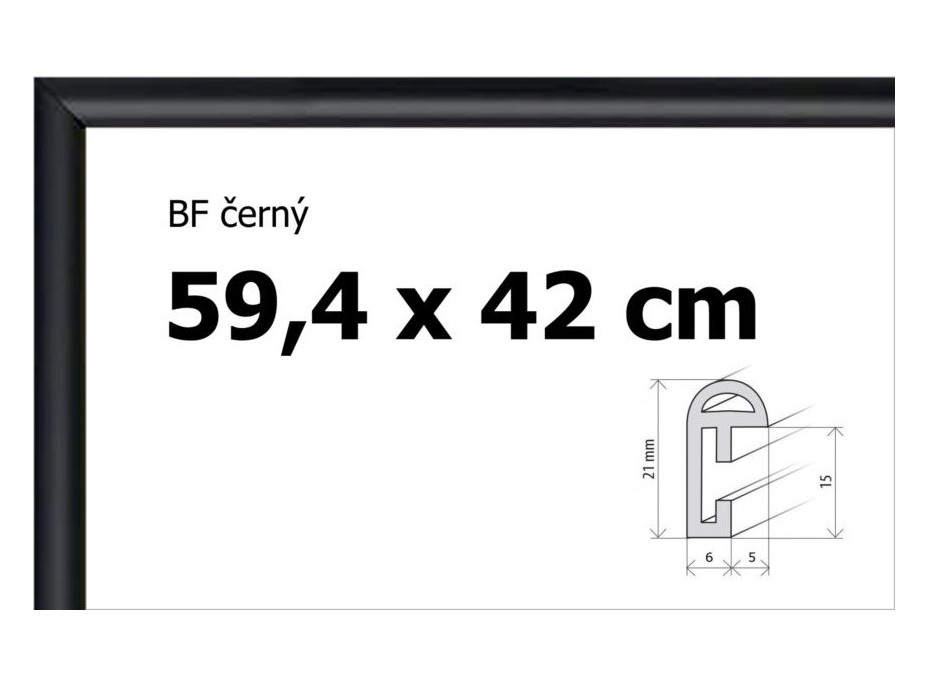 BFHM Plastový rám na puzzle 59,4x42cm A2 - čierny