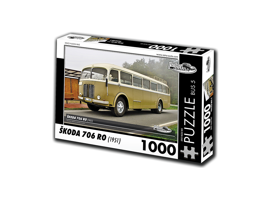 RETRO-AUTA Puzzle BUS č. 5 Škoda 706 RO (1951) 1000 dielikov