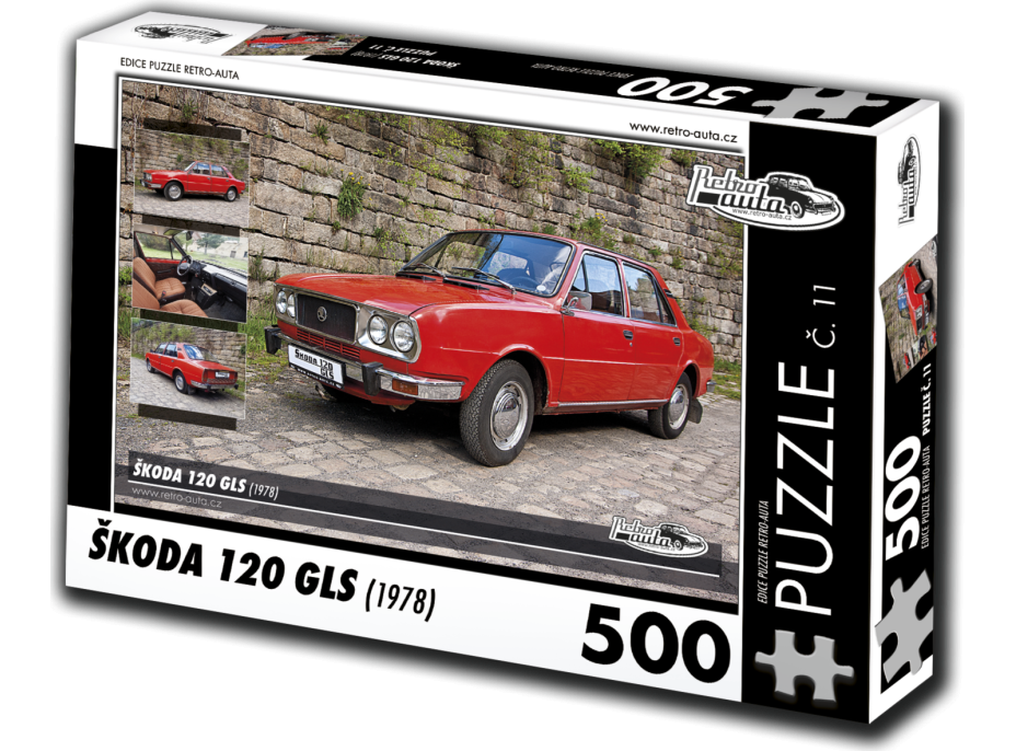 RETRO-AUTA Puzzle č. 11 Škoda 120 GLS (1978) 500 dielikov