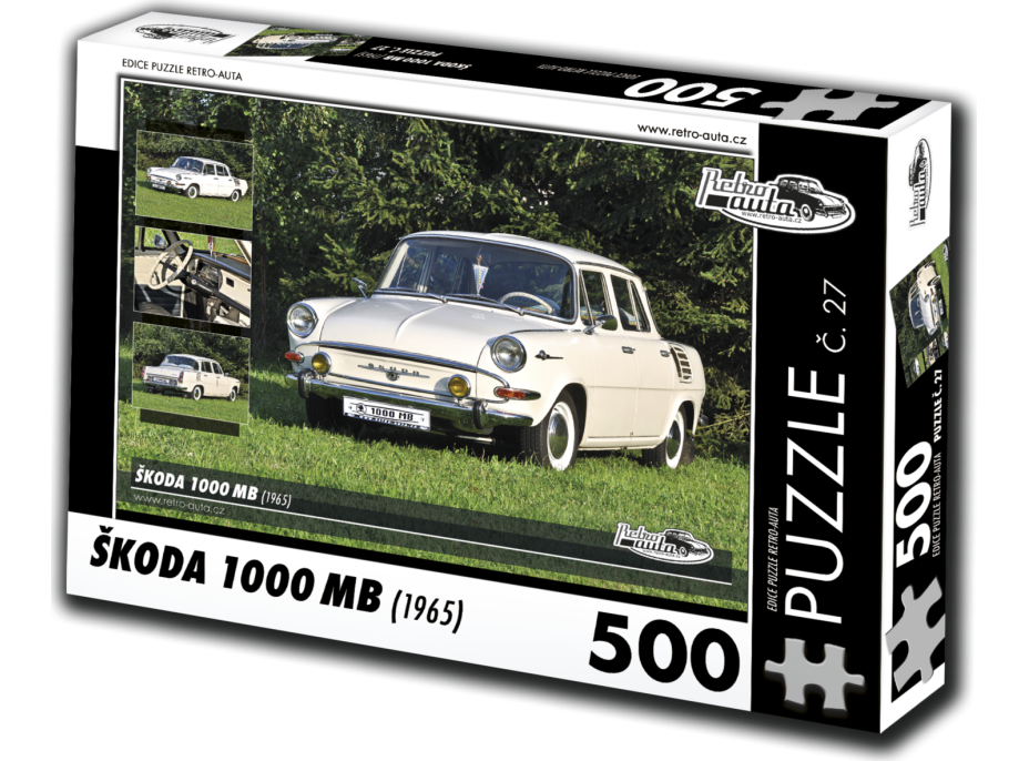 RETRO-AUTA Puzzle č. 27 Škoda 1000 MB (1965) 500 dielikov