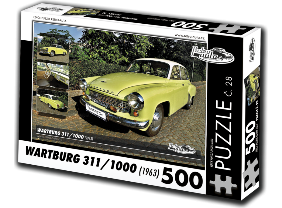 RETRO-AUTA Puzzle č. 28 Wartburg 311,1000 (1963) 500 dielikov