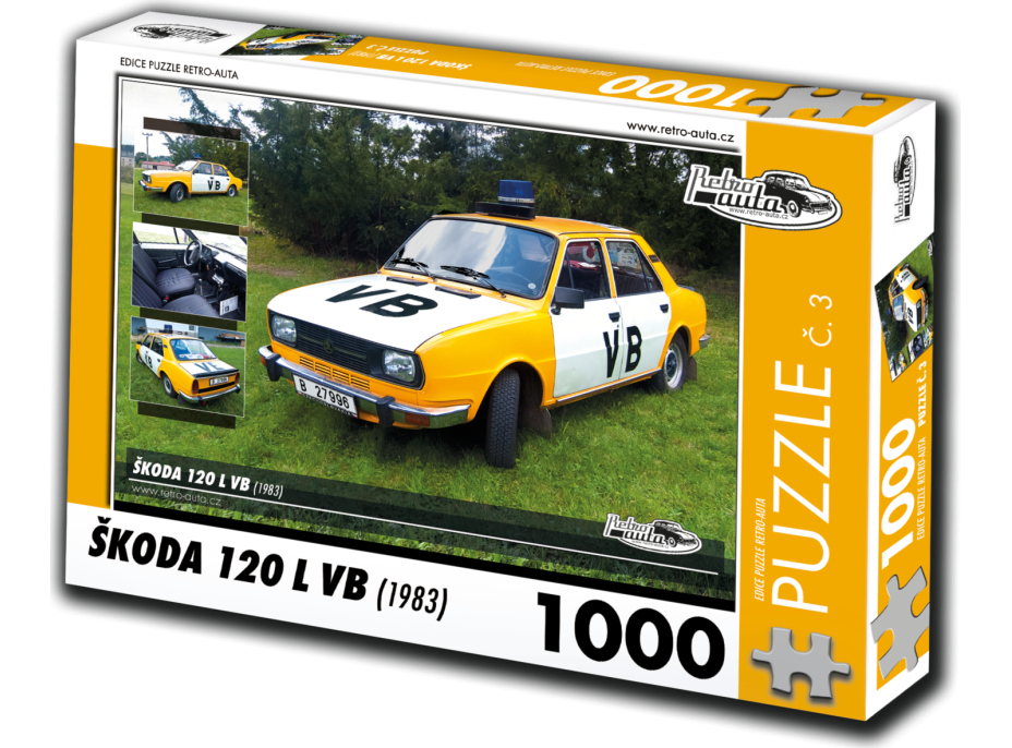 RETRO-AUTA Puzzle č. 3 Škoda 120 L VB (1983) 1000 dielikov