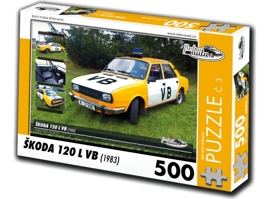 RETRO-AUTA Puzzle č. 3 Škoda 120 L VB (1983) 500 dielikov