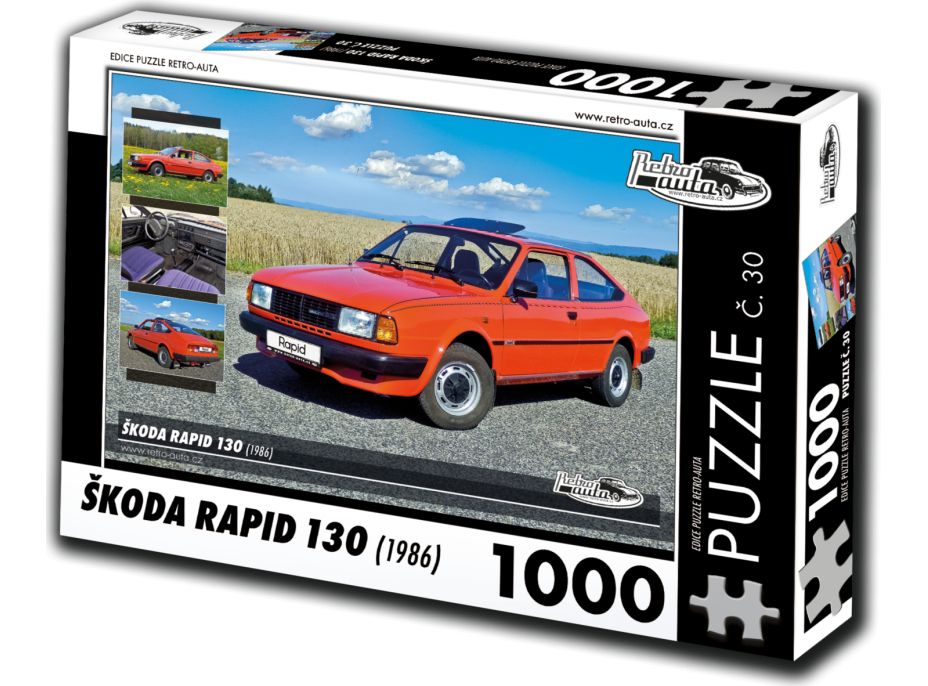 RETRO-AUTA Puzzle č. 30 Škoda Rapid 130 (1986) 1000 dielikov