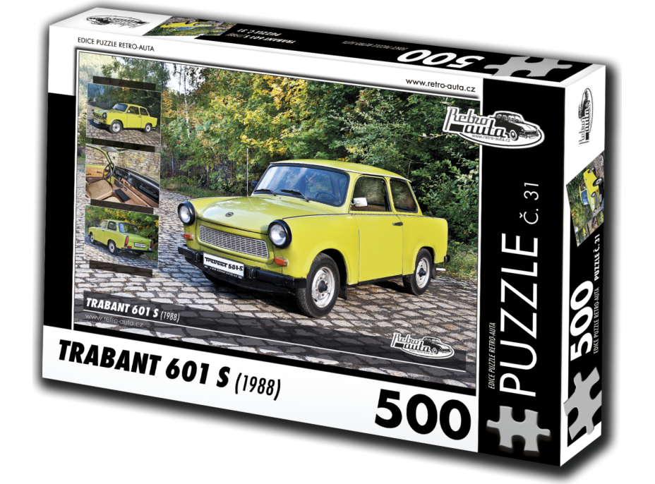 RETRO-AUTA Puzzle č. 31 Trabant 601 S (1988) 500 dielikov